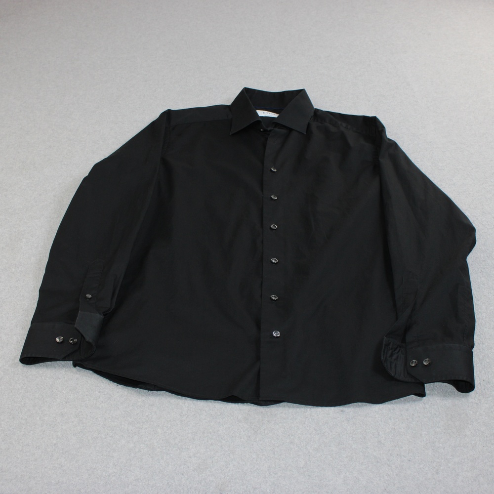 Eton Shirt Mens 16/41 Black Stretch Long Sleeve Office Heritage Classic Capsule